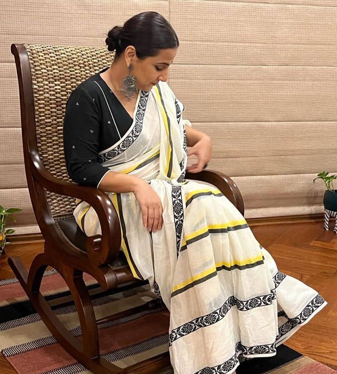Vidya Balan Inspire Khadi (Saree)