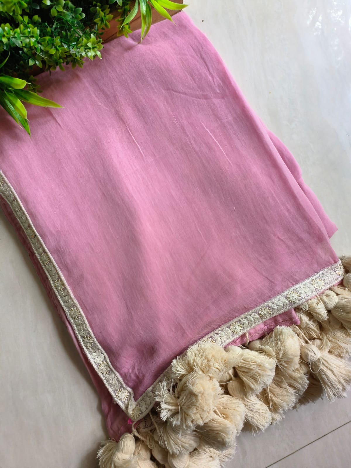 Designer Lace Mul Cotton (Saree)