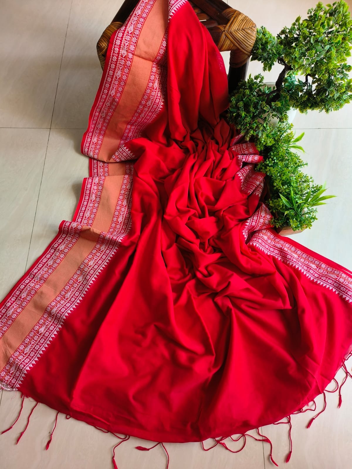 Mini Temple Mulmul Cotton (Saree)