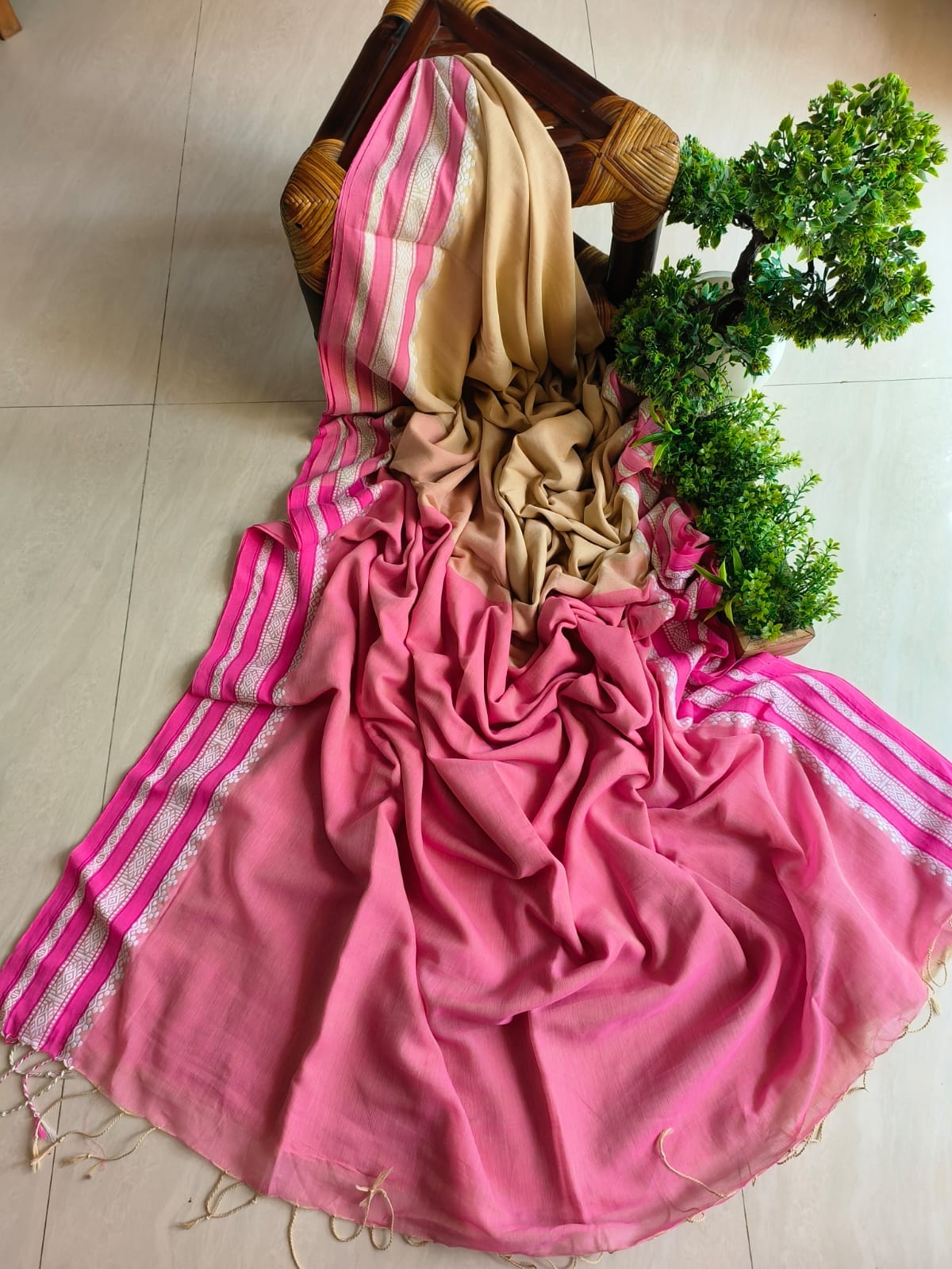 Mini Temple Mulmul Cotton (Saree)