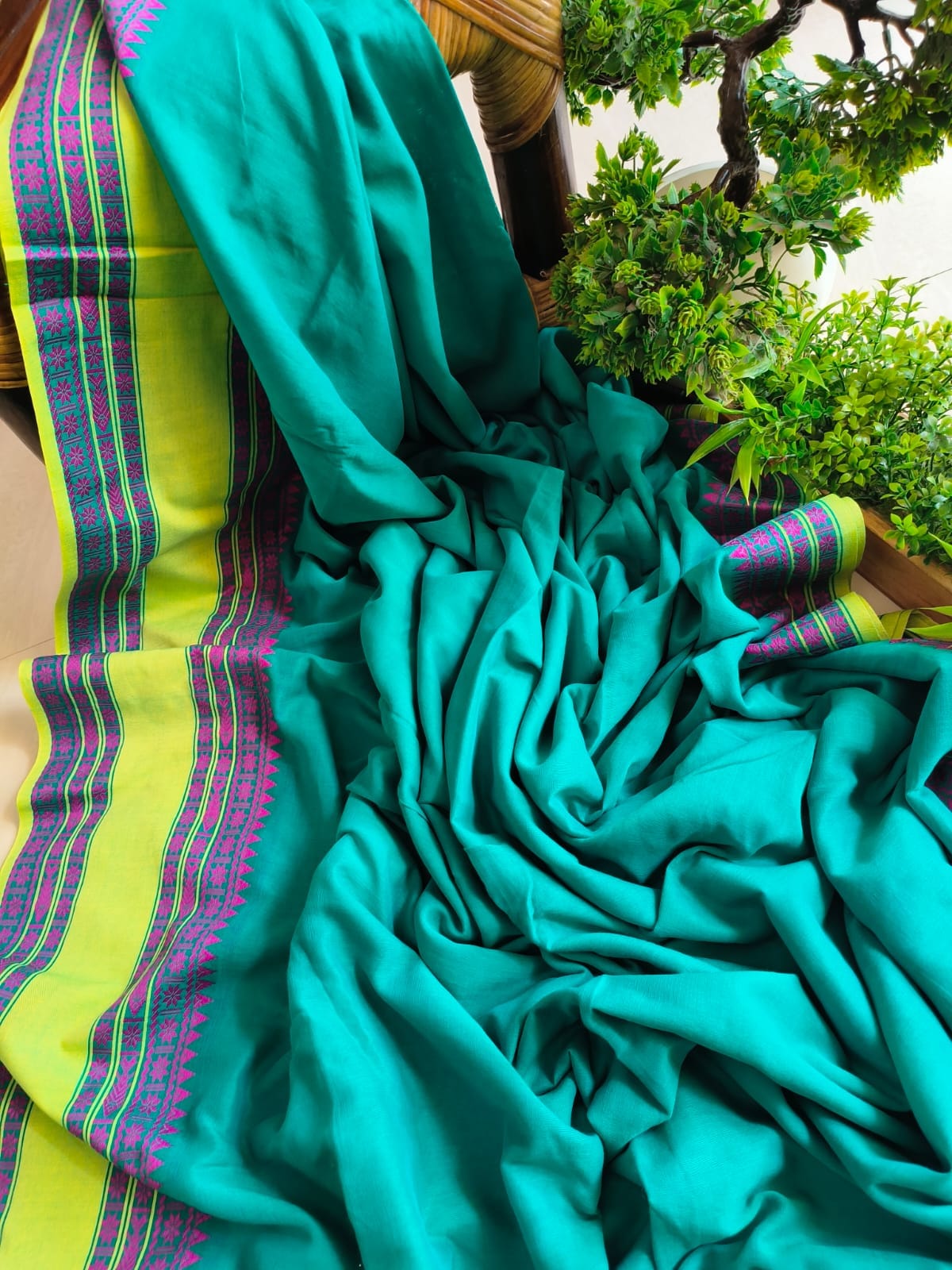 Mini Temple Mulmul Cotton (Saree)