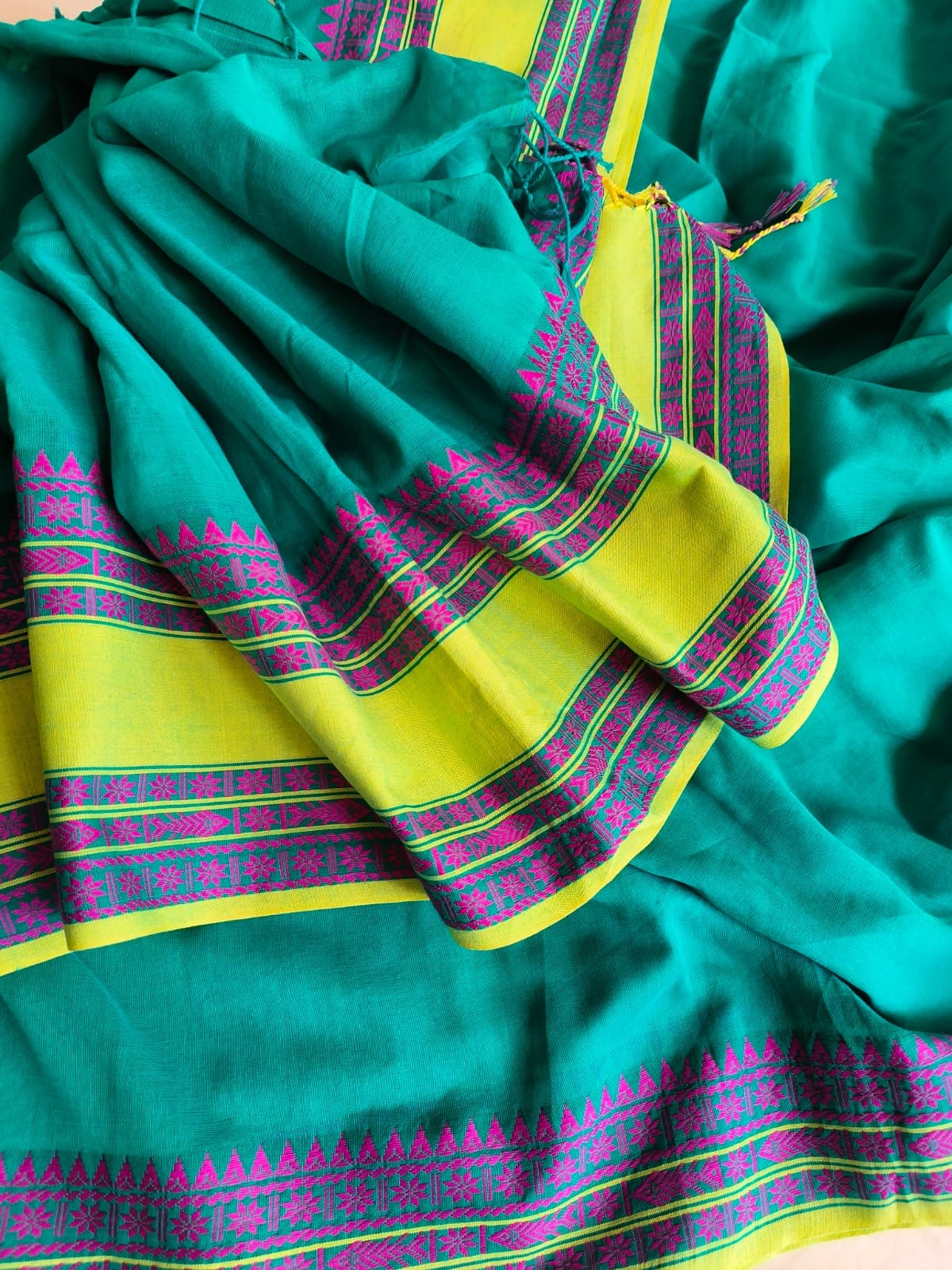 Mini Temple Mulmul Cotton (Saree)