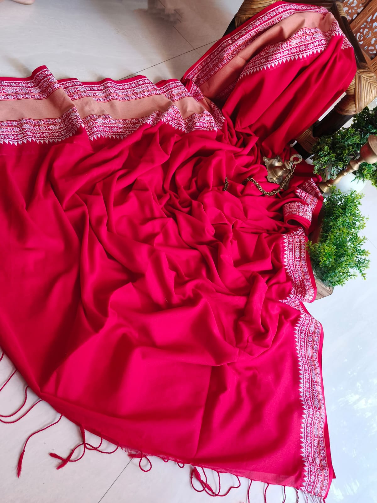 Mini Temple Mulmul Cotton (Saree)