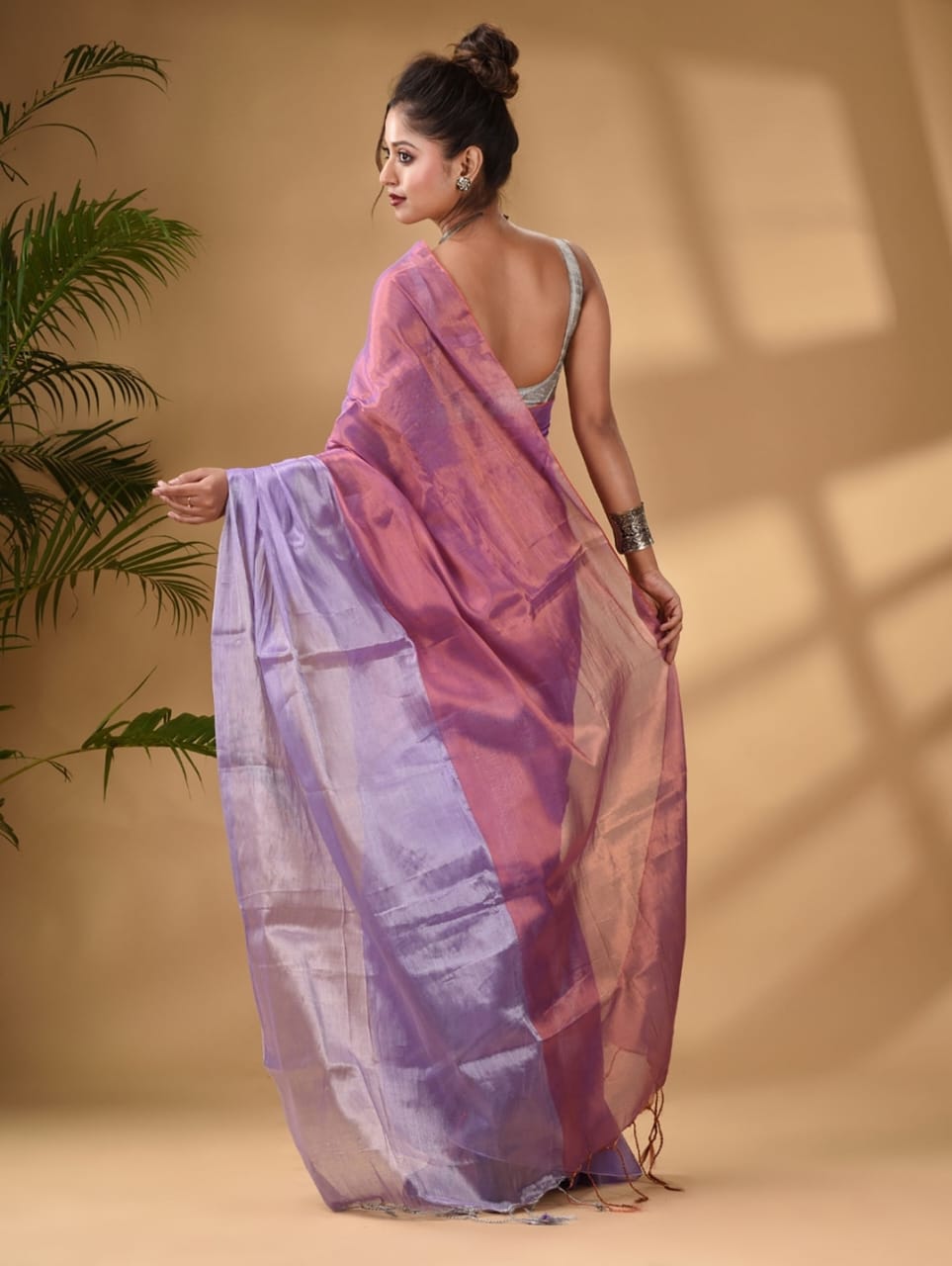 Metallic Tissue Khadi (Saree)