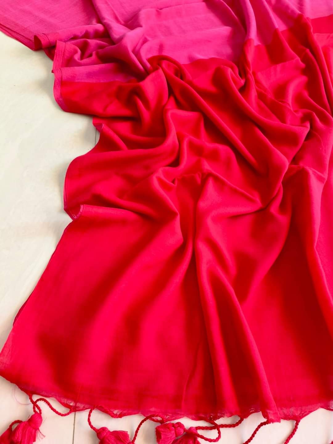 Dual Colour Cotton (Saree)