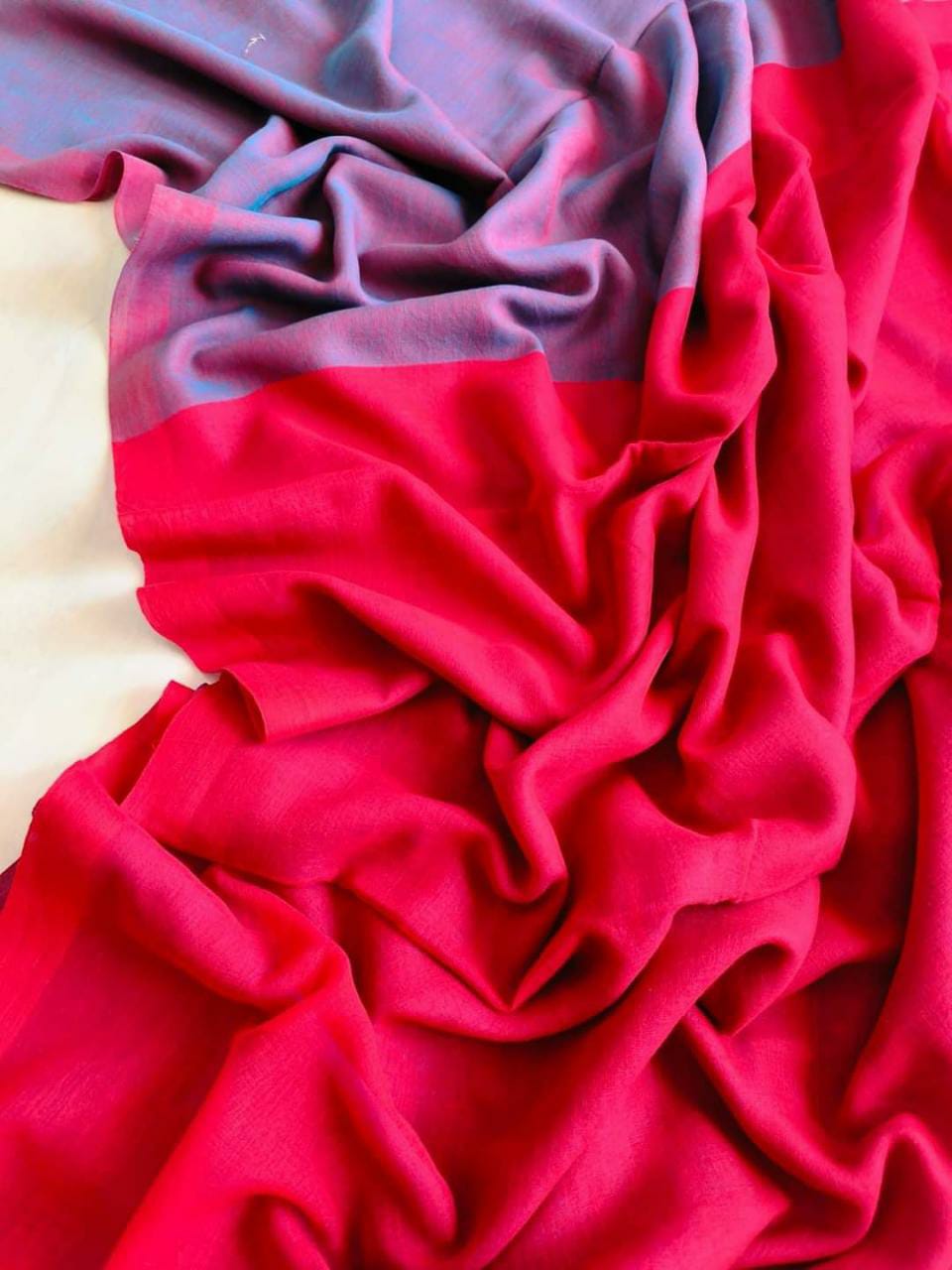Dual Colour Cotton (Saree)