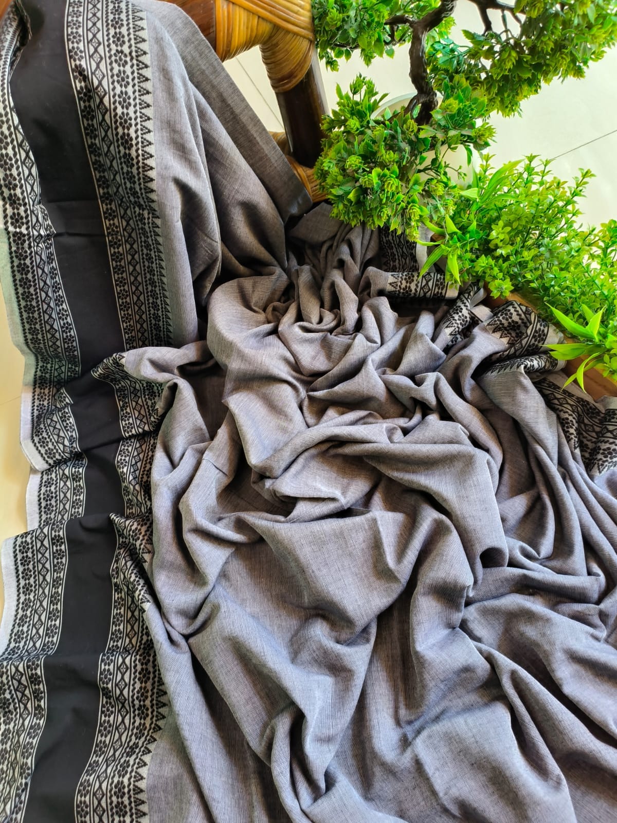 Mini Temple Mulmul Cotton (Saree)