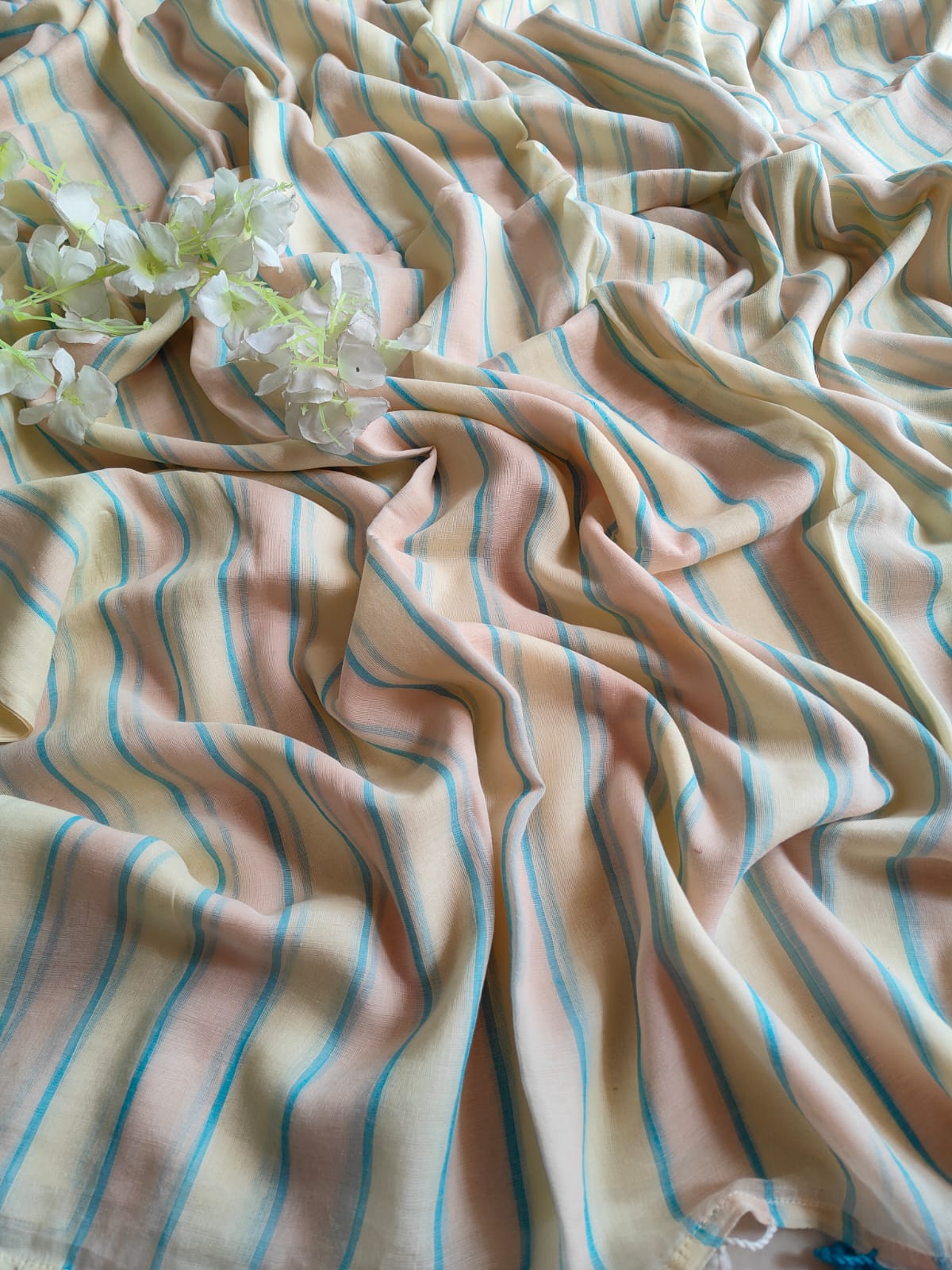 Stripes Mulmul (Saree)