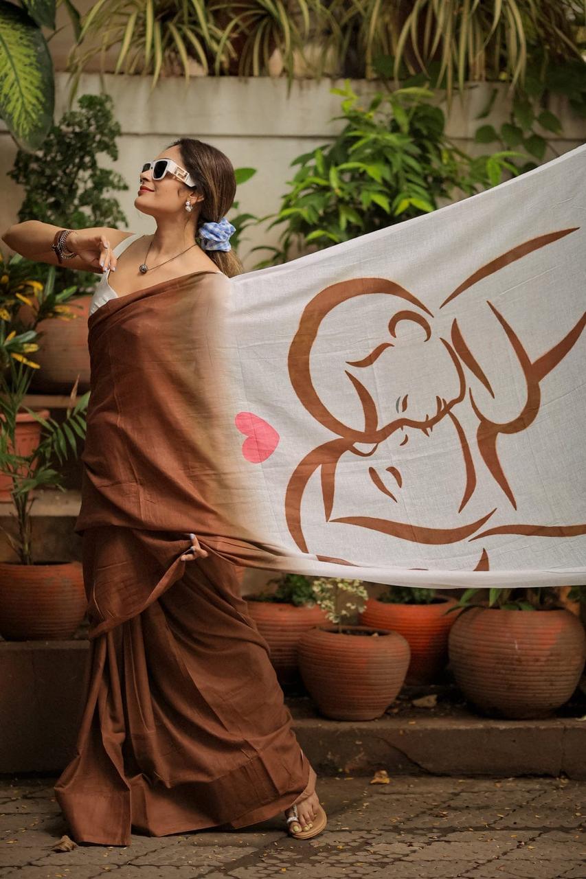 Mom's Love Mulmul (Saree)