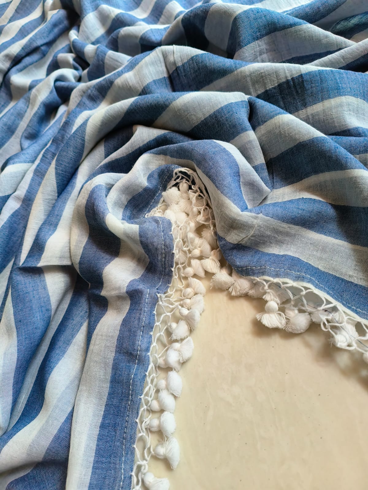 Mulmul Strips (Saree)
