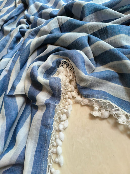 Mulmul Strips (Saree)
