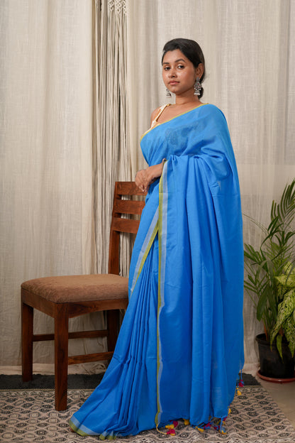 Dual Colour Border Khadi (Saree)