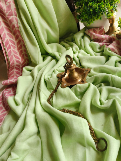 Handwoven Bagru Mulmul (Saree)