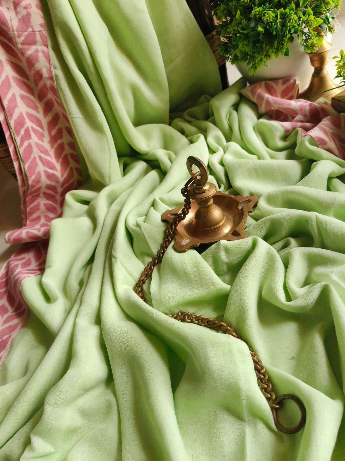 Handwoven Bagru Mulmul (Saree)