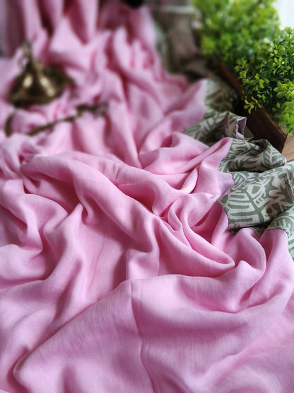 Handwoven Bagru Mulmul (Saree)