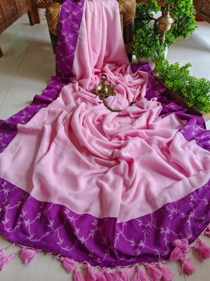 Handwoven Bagru Mulmul (Saree)