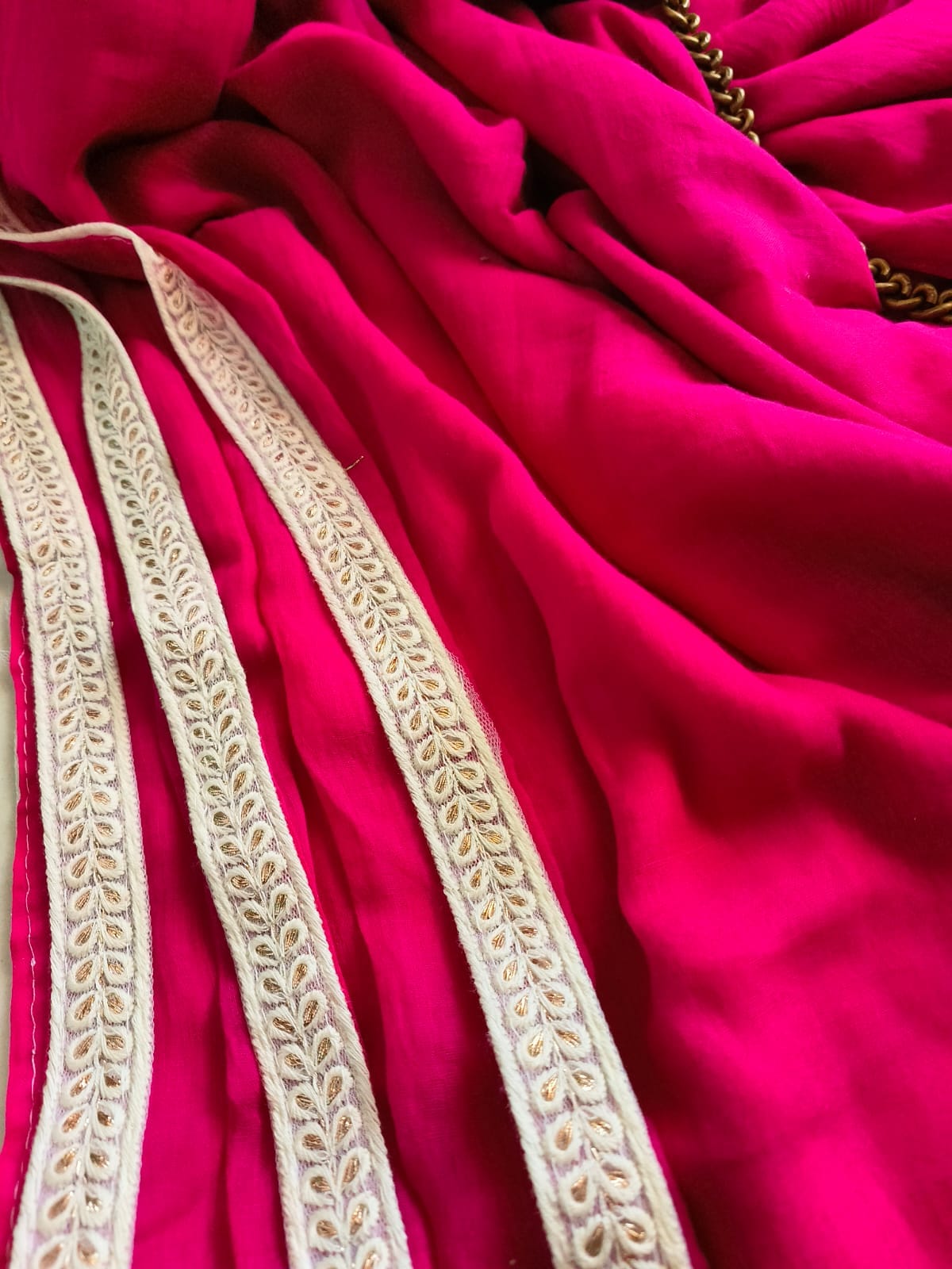 Designer Lace Mul Cotton (Saree)