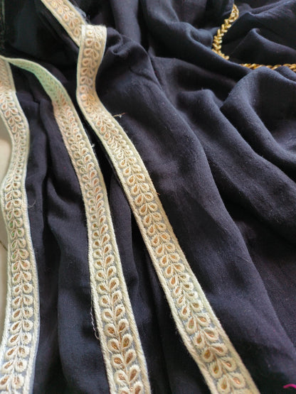 Designer Lace Mul Cotton (Saree)
