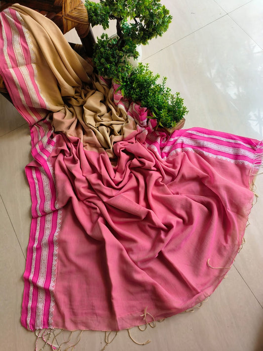 Mini Temple Mulmul Cotton (Saree)