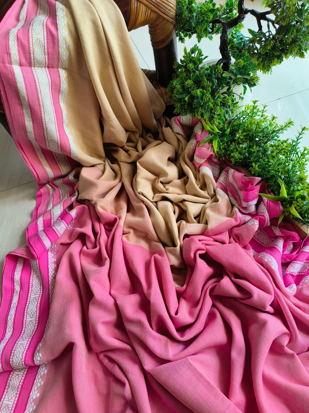 Mini Temple Mulmul Cotton (Saree)
