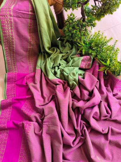 Mini Temple Mulmul Cotton (Saree)