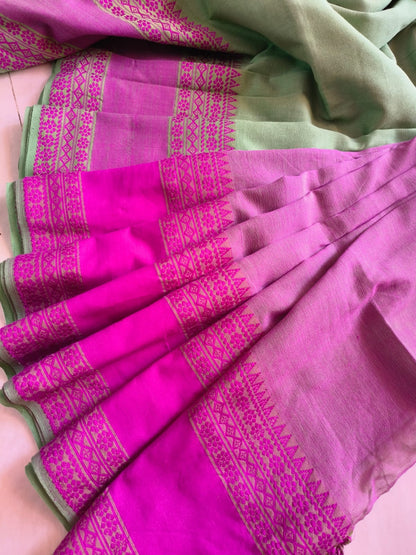 Mini Temple Mulmul Cotton (Saree)