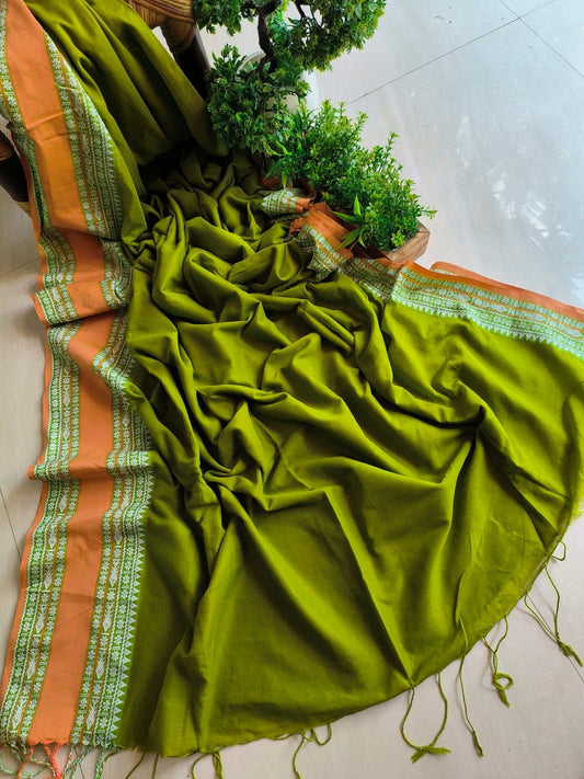 Mini Temple Mulmul Cotton (Saree)