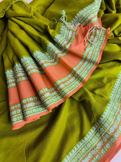 Mini Temple Mulmul Cotton (Saree)