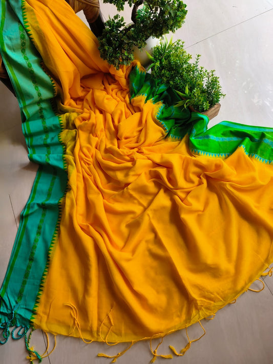 Mini Temple Mulmul Cotton (Saree)