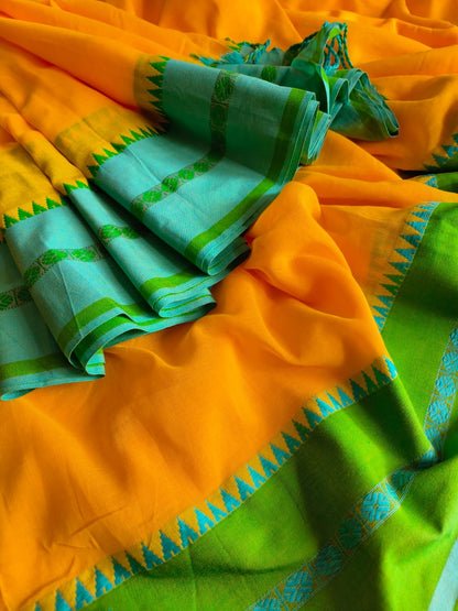Mini Temple Mulmul Cotton (Saree)