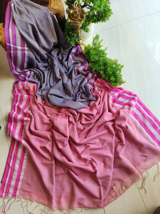 Mini Temple Mulmul Cotton (Saree)