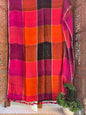 Rainbow Large Checkers Linen (Saree)