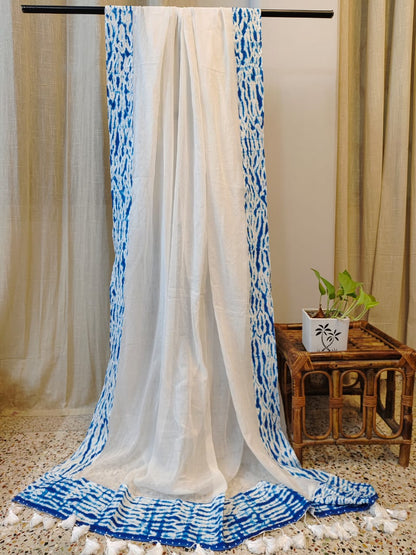 Shibori Border Cotton (Saree)