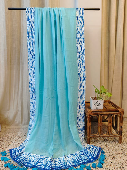 Shibori Border Cotton (Saree)