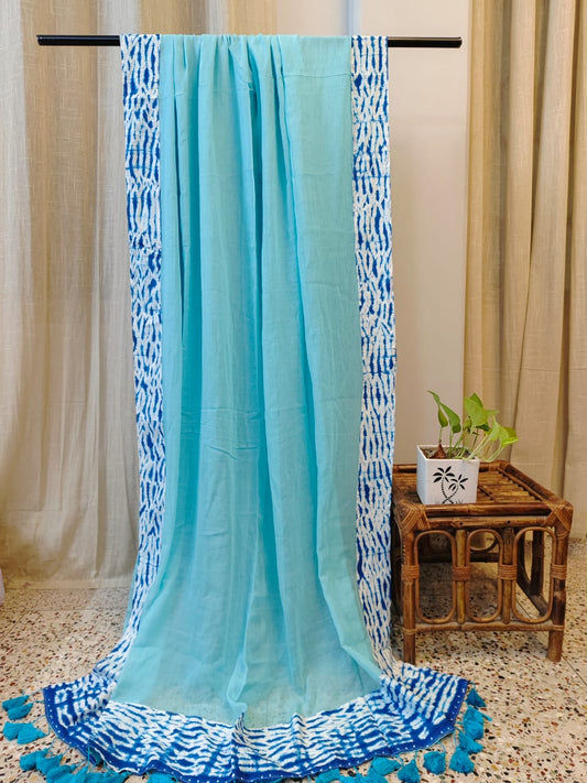 Shibori Border Cotton (Saree)