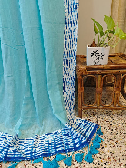 Shibori Border Cotton (Saree)