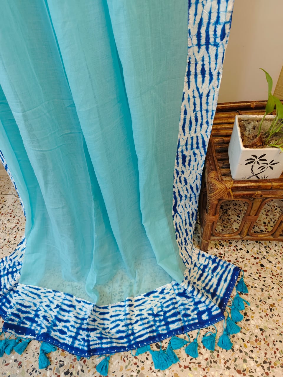 Shibori Border Cotton (Saree)