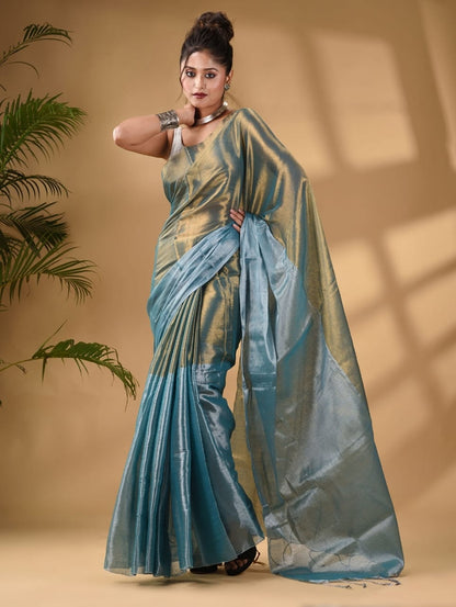 Metallic Tissue Khadi (Saree)