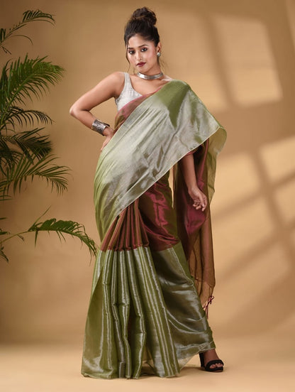 Metallic Tissue Khadi (Saree)
