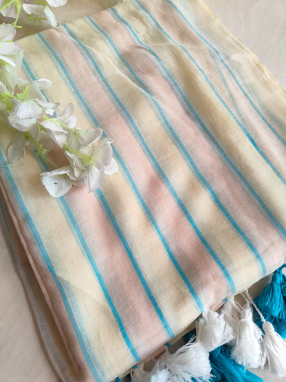 Stripes Mulmul (Saree)